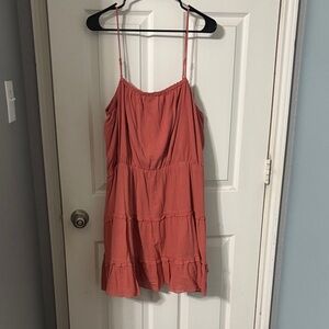 Express Coral Sleeveless Dress